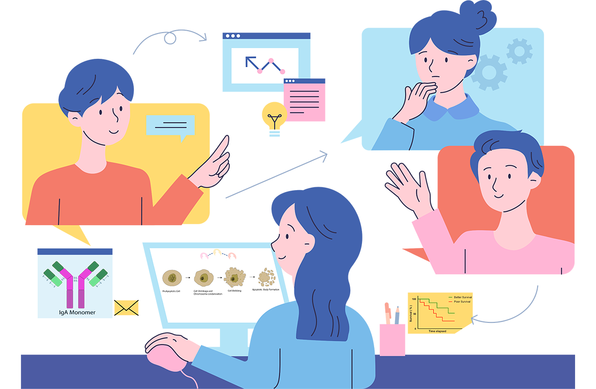 Real-time collaboration interface with voice call and chat features